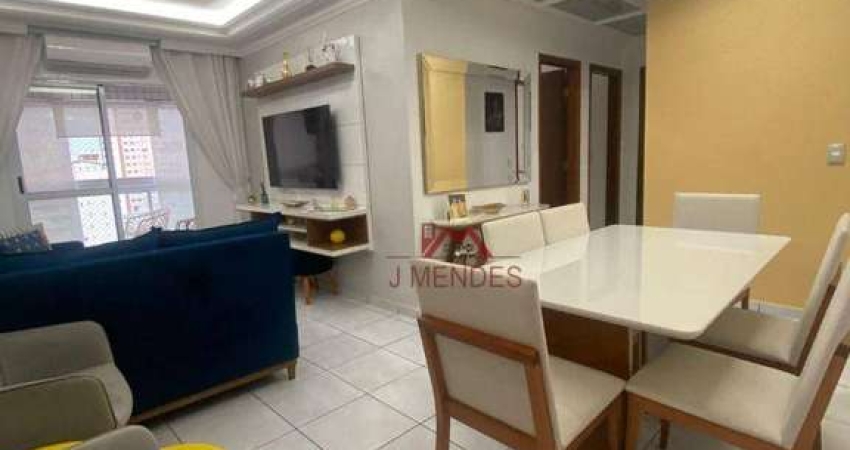 Apartamento com 3 dormitórios à venda, 86 m² por R$ 760.000 - Canto do Forte - Praia Grande/SP