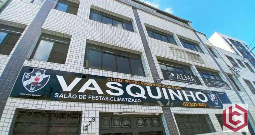 Salão para alugar, 500 m² por r$ 2.500 + àgua, luz e remoção de lixo 2.500 /mês - vila belmiro - santos/sp
