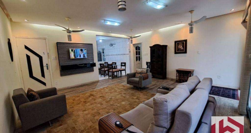Apartamento com 3 dormitórios para alugar, 146 m² por R$ 8.000 (PACOTE)/mês - Boqueirão - Santos/SP