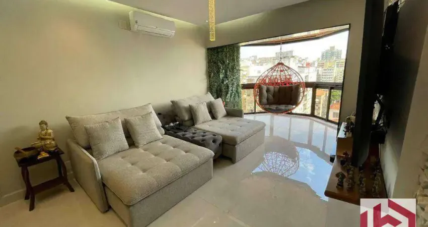 Cobertura com 3 dormitórios à venda, 137 m² por r$ 1.900.000,00 - aparecida - santos/sp