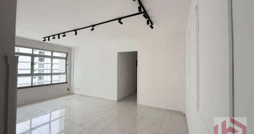 Apartamento com 2 dormitórios e garagem fechada para alugar, 109 m² por r$ 3.000,00 + encargos/mês - marapé - santos/sp