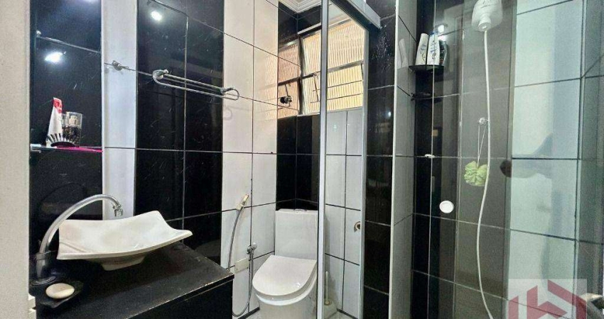 Apartamento com 1 dormitório para alugar, 50 m² por R$ 3.300 PACOTE/mês - Gonzaga - Santos/SP