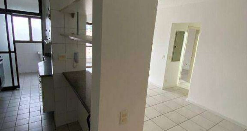 Apartamento com 2 dormitórios com dep. de empregada para alugar, 90 m² por R$ 3.300 + ENCARGOS/mês - Boqueirão - Santos/SP