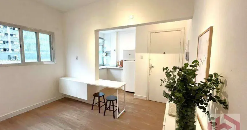Apartamento com 1 dormitório à venda, 45 m² por R$ 390.000,00 - Boqueirão - Santos/SP