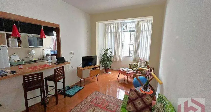 Apartamento com 1 dormitório à venda, 57 m² por r$ 330.000,00 - aparecida - santos/sp