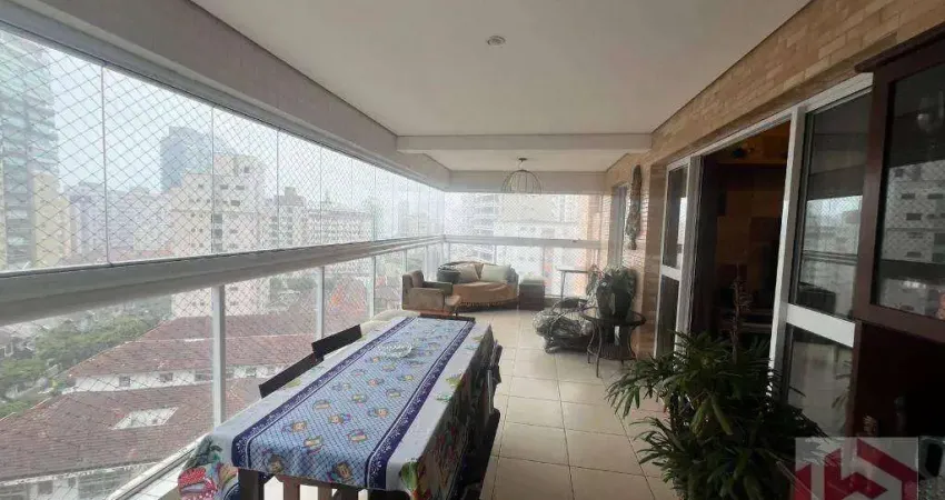 Apartamento com 3 dormitórios à venda, 131 m² por r$ 1.750.000,00 - gonzaga - santos/sp