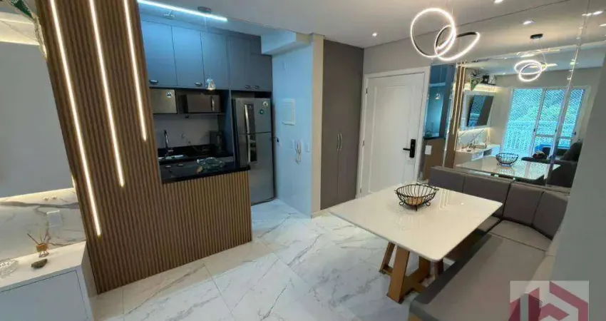 Apartamento com 2 dormitórios à venda, 63 m² por r$ 658.000 - marapé - santos/sp