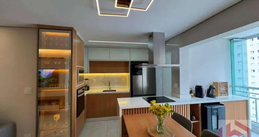 Apartamento com 2 dormitórios à venda, 64 m² por r$ 685.000,00 - marapé - santos/sp