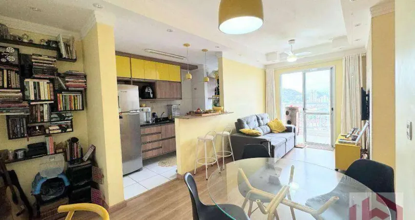 Apartamento com 2 dormitórios à venda, 64 m² por r$ 560.000 - marapé - santos/sp