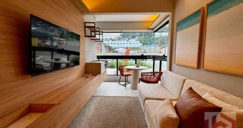 Apartamento com 2 dormitórios à venda, 48 m² por r$ 315.000 - valongo - santos/sp