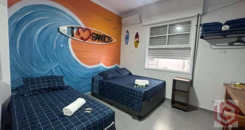 Kitnet com 1 dormitório à venda, 32 m² por r$ 300.000,00 - boqueirão - santos/sp