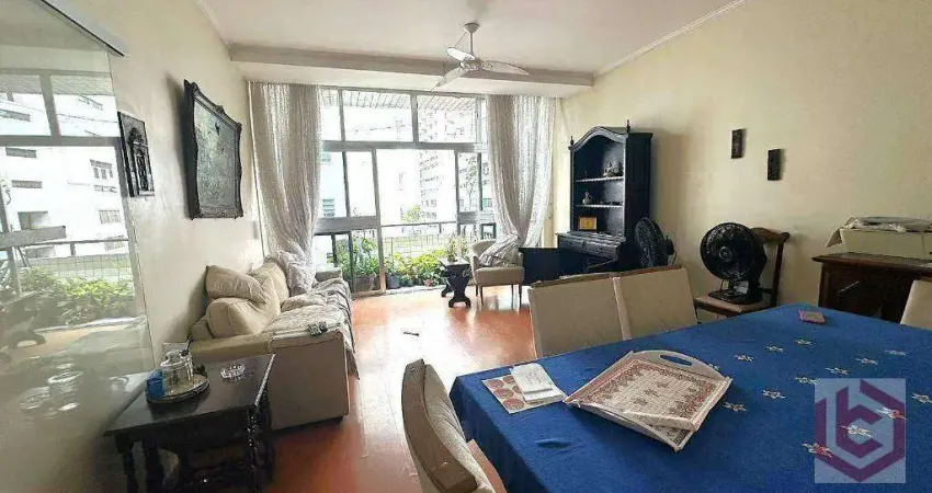Apartamento com 3 dormitórios à venda, 167 m² por r$ 615.000,00 - boqueirão - santos/sp