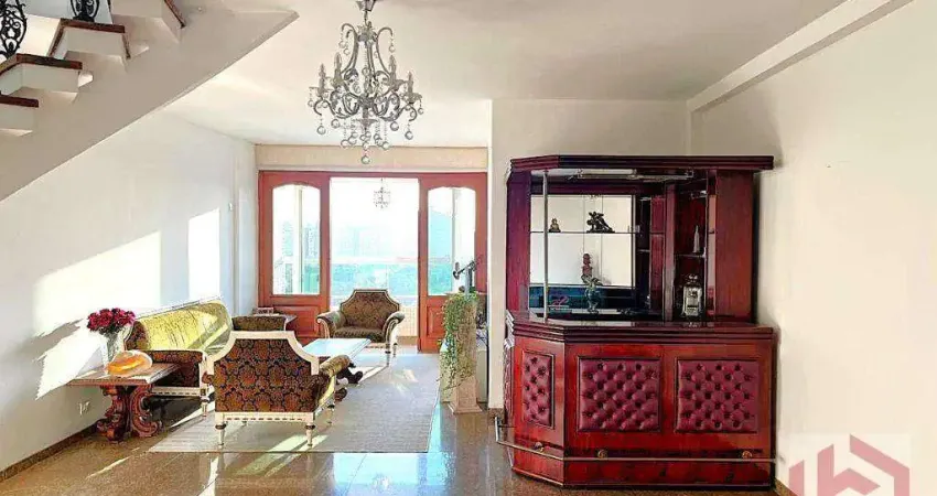 Cobertura com 4 dormitórios à venda, 361 m² por r$ 3.473.000,00 - ponta da praia - santos/sp