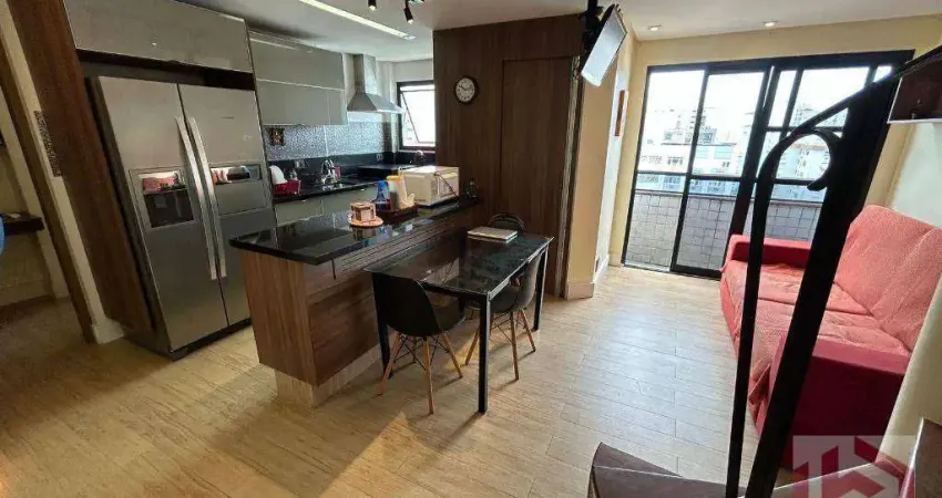 Cobertura com 1 dormitório à venda, 93 m² por r$ 790.000,00 - pompéia - santos/sp