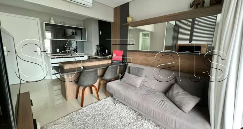 Flat v house com 1 dormitório e 1 vaga para locação próximo do metrô faria lima.