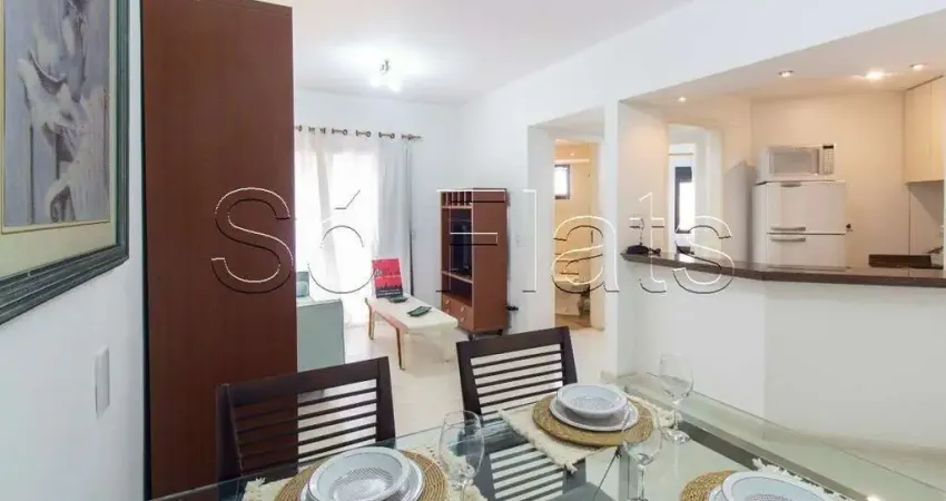 Apartamento Contemporâneo para locação 43m², 1 dormitório e 1 vaga de garagem.
