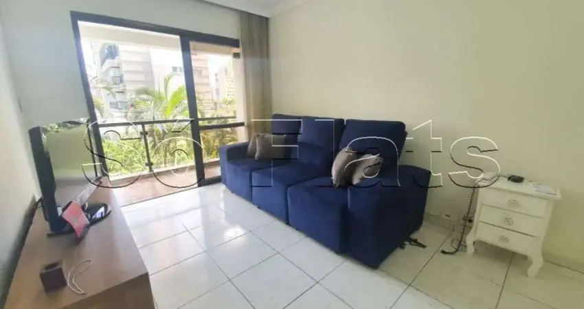 Excelente flat com 2x dorms com vista para Rua mais badalada do Itaim Bibi. Locação por hospedagem.