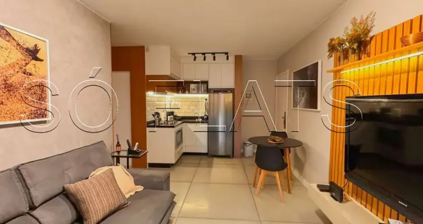 Flat no la residence itaim para locação próximo a avenida faria lima com 1 dormitório.