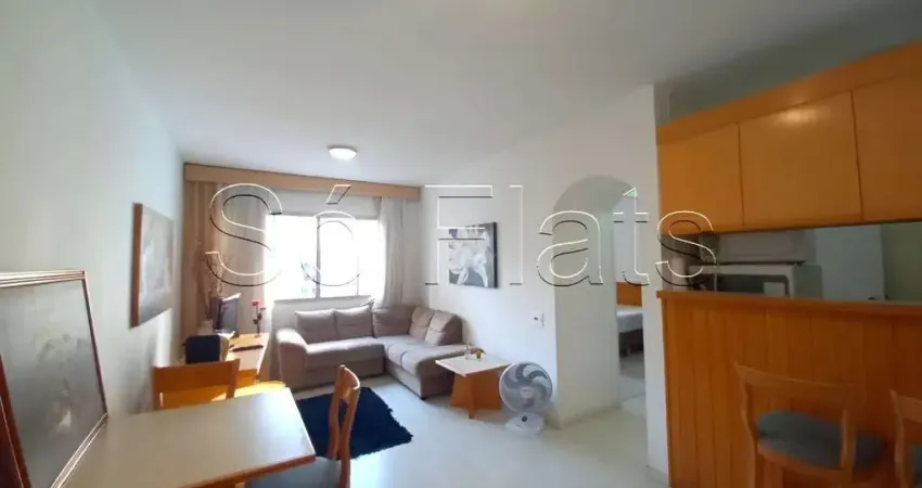 Flat no saint patrick disponível para locação com 1 dorm próximo da av santo amaro.