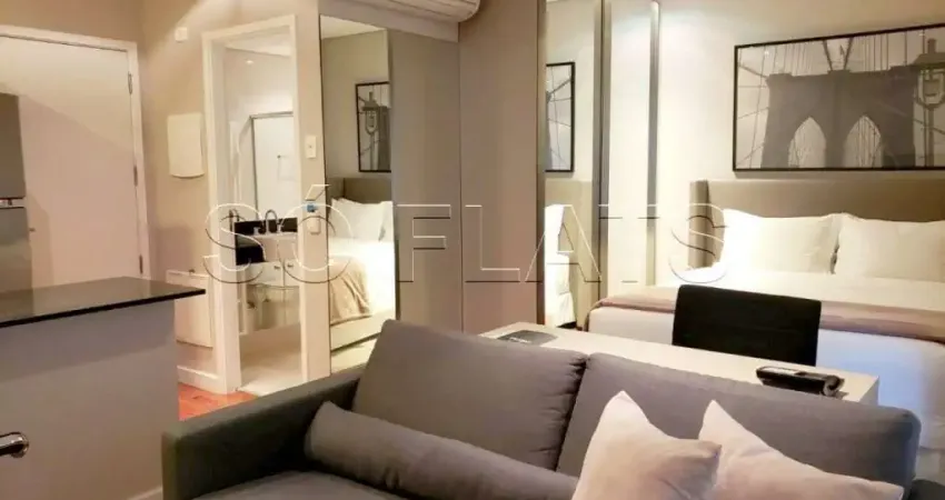 Apartamento tipo studio de alto padrão na Vila Olímpia disponível locação 42m².