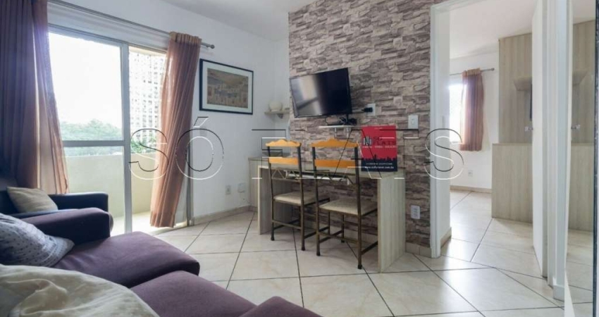 Flat no Plaza Concord disponível locação com 51m² próximo da Av. Brigadeiro Luís Antônio.