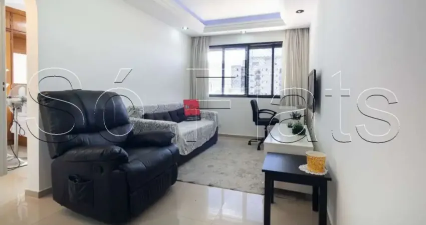 Edifício concorde disponível locação em indianópolis com 43m² e 1 dormitório