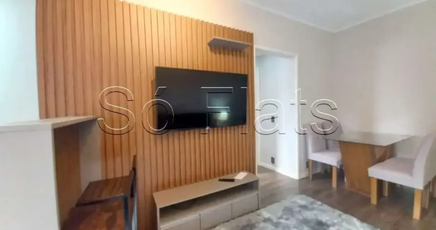 Flat mobiliado no Jardins à venda 42m² com vaga ideal para morar ou investir