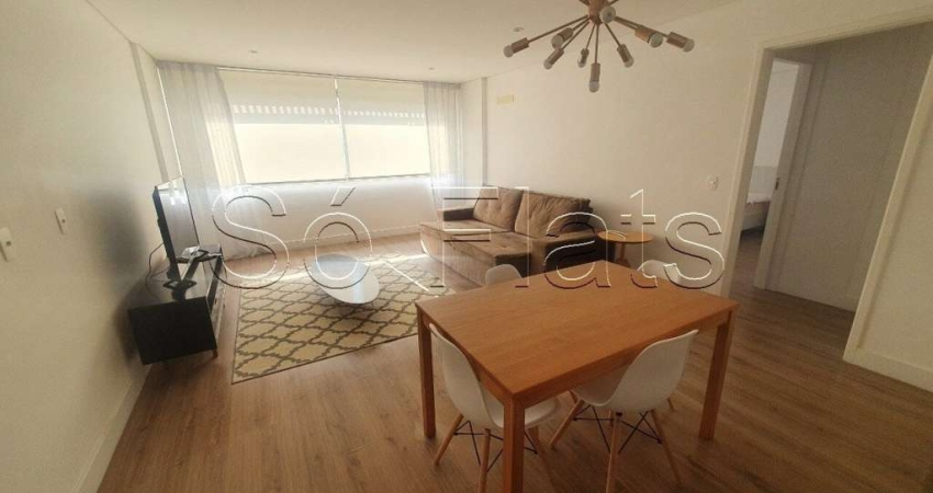 Apto no Residencial Pamplona para locação contendo 1 dormitório e 57m² no coração da Av Paulista.