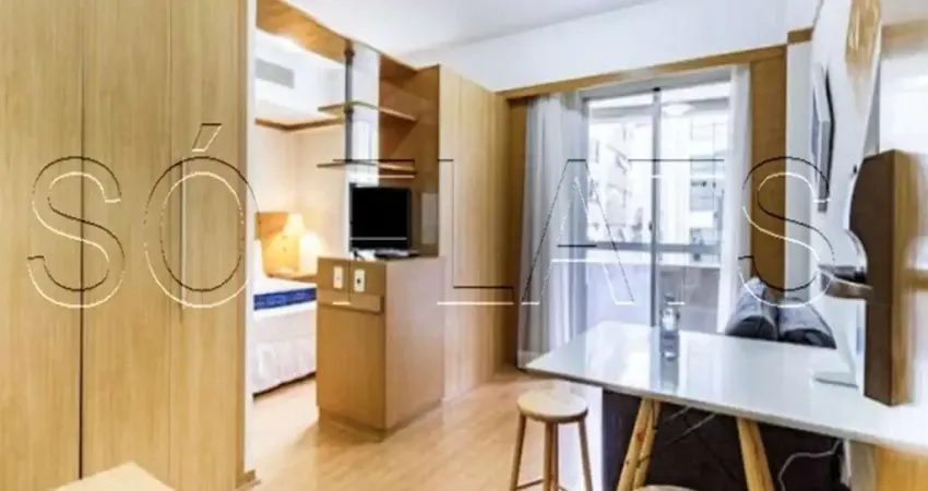 Flat mobiliado na Paulista Classic à venda com vaga, lazer completo na Consolação