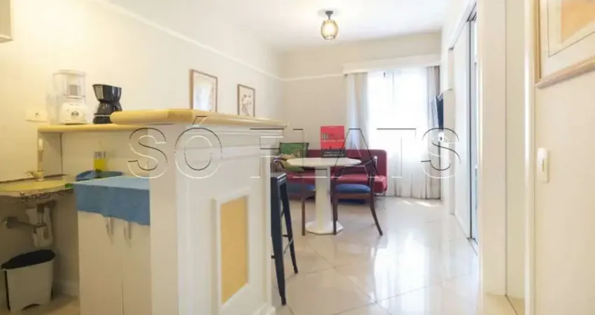 Apartamento ninety disponível para locação contendo 33m² 1 dorm 1 vaga no jd paulista.