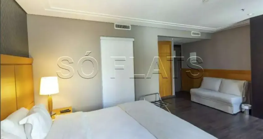 Flat disponível para locação no Melia Jardim Europa com 30m² 1 dormitório e 1 vaga.