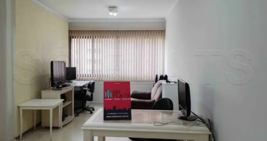 Flat disponível para locação próximo da Faria Lima e Nove de Julho no Itaim Bibi