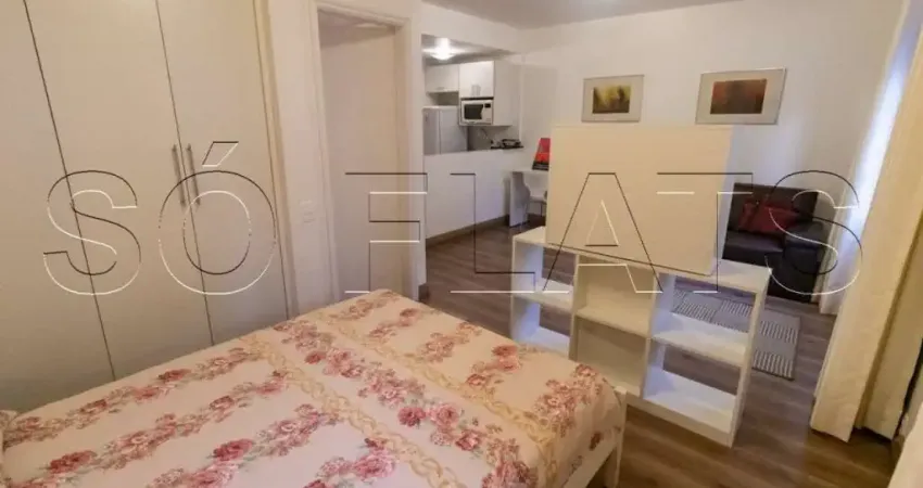 Flat New Citi com 32m² disponível para para locação mobiliado no Itaim próximo a Av. 9 de Julho.