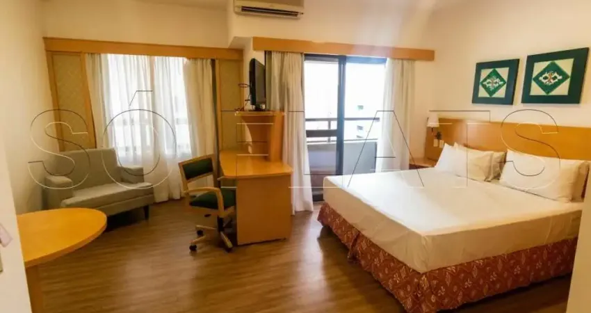 Flat disponível para locação próximo a Avenida 9 de Julho, ótima opção no Jardim Paulista.