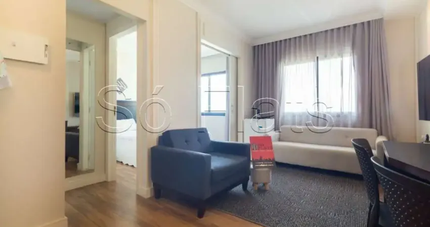 Apartamento disponível para locação no the universe contendo 27m², 1 dormitório e 1 vaga de garagem.