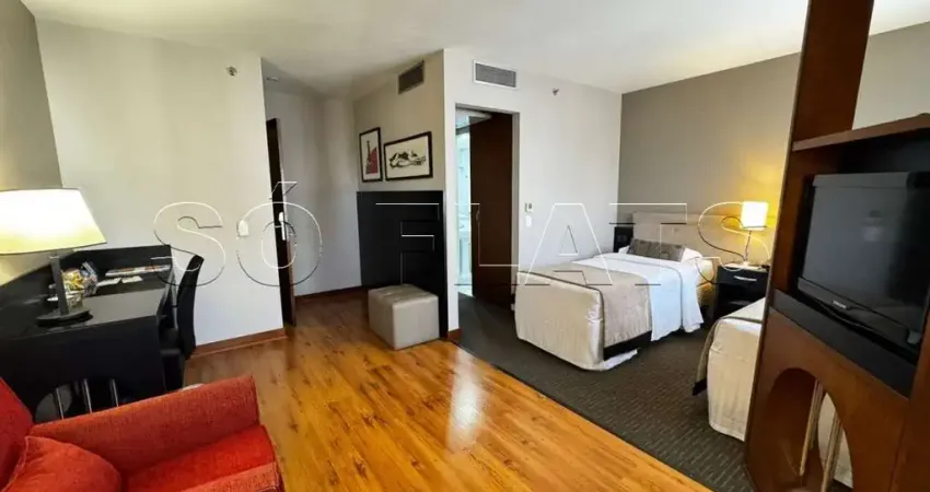 Apartamento mobiliado na Rua Funchal para investimento em oportunidade única!
