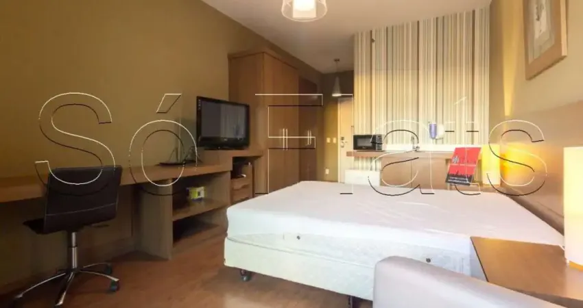 Flat no Comfort Ibirapuera disponível para locação contendo 26m², 1 dormitório e 1 vaga de garagem.