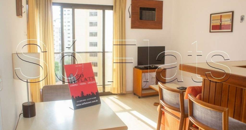 Flat muito próximo a Avenida Paulista, ao Masp, a Av Nove de Julho totalmente mobiliado.