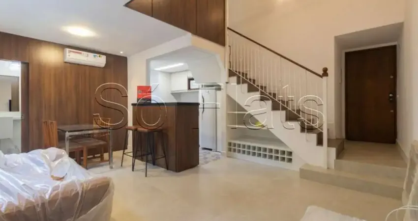 Apto no Residencial Chateau Place Vendome disponível para locação.com 1 dorm no Jardim Paulista.
