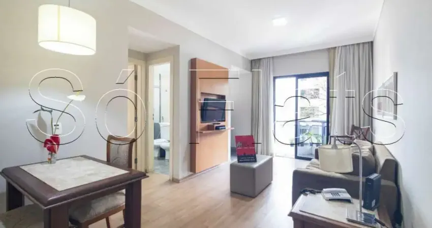 Flat no opera disponível para locação contendo 42m², 1 dormitório e 1 vaga de garagem.