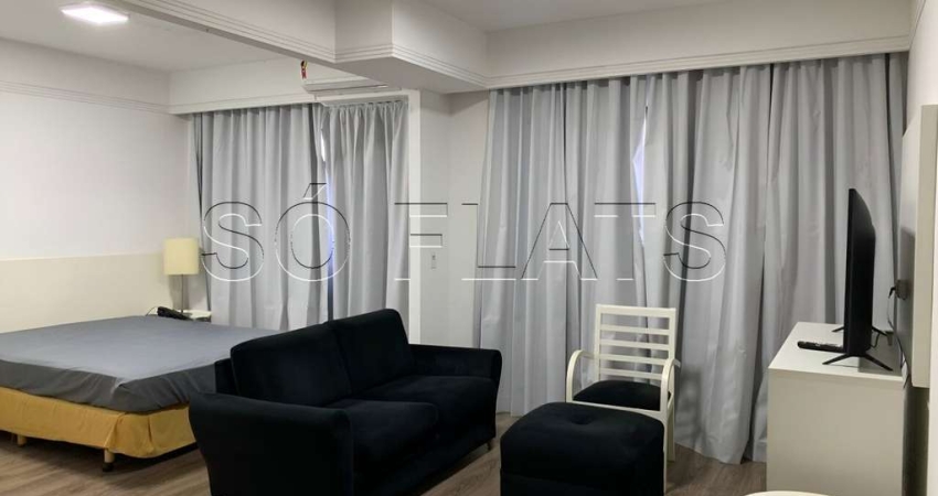 Apartamento disponível para locação contendo 33m², 1 dormitório e 1 vaga.