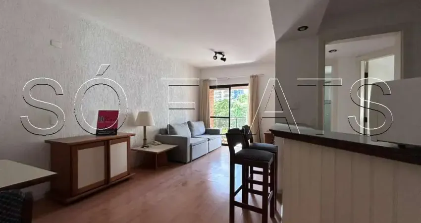 Flat mobiliado na vila nova conceição próximo da avenida santo amaro, fmu e pq. do ibirapuera.