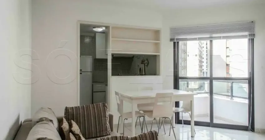 Apartamento com 02 dormitórios mobiliado e com serviços nos Jardins