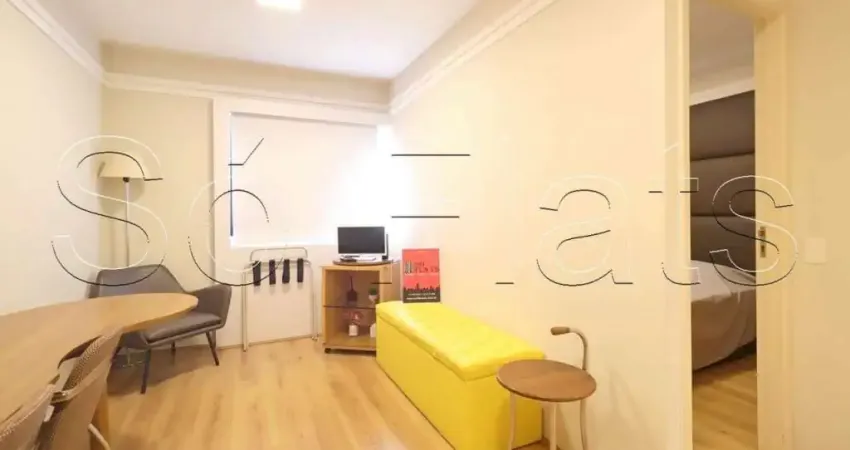 Flat Transamérica Bela Cintra disponível para venda com 26m² e 01 vaga de garagem