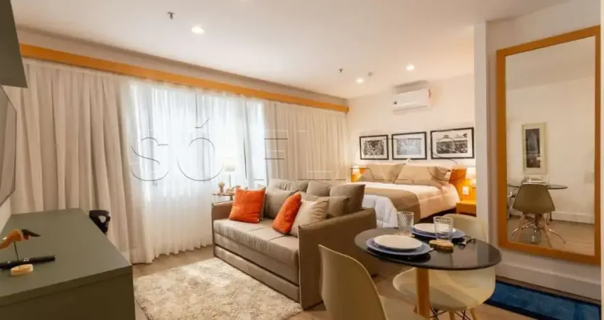 Flat Transamérica Jardins disponível para venda com 28m² e 01 vaga de garagem