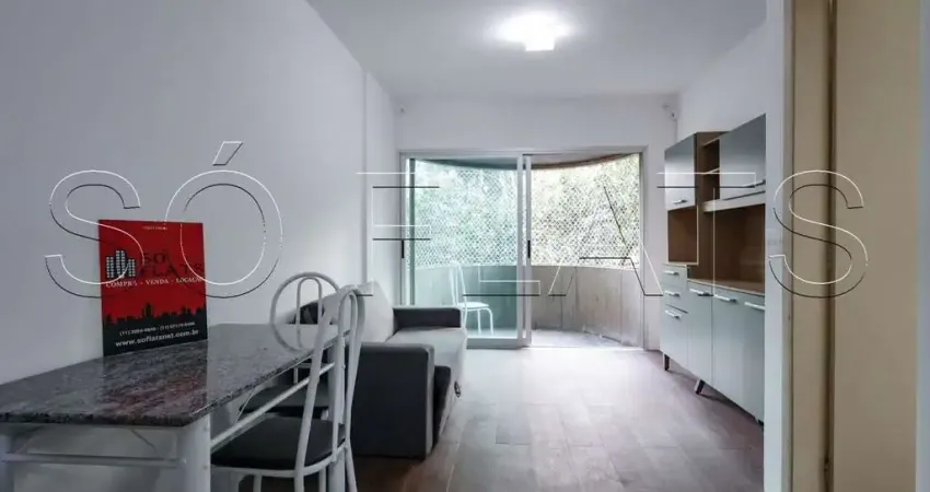 Flat no ginza plaza disponível para locação com 40m², 01 dormitório e 01 vaga de garagem.