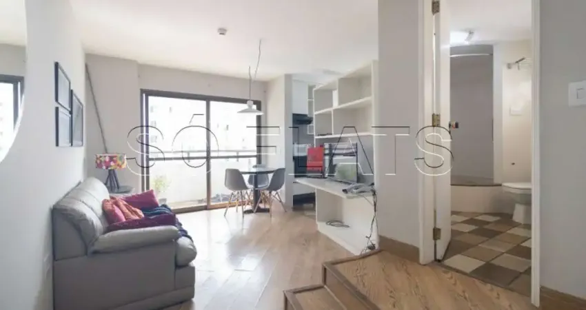 Flat paulista wall street disponível para venda com 49m², 01 dorm e 01 vaga