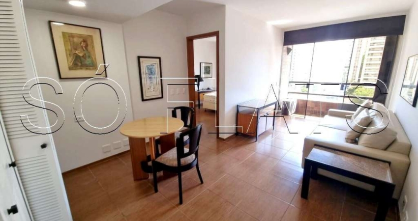Apto no West Side disponível para locação contendo 45m², 1 dormitório e 1 vaga de garagem.