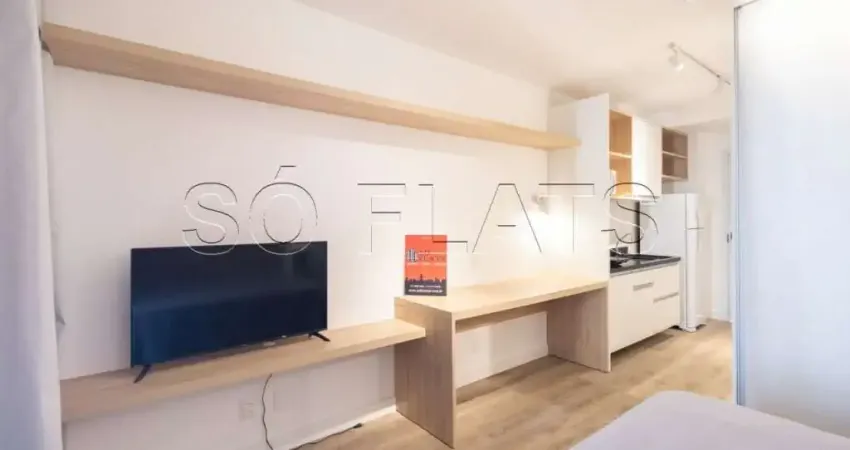 Flat disponível para locação na região central de sp totalmente mobiliado contendo 24m² e 1 dorm.