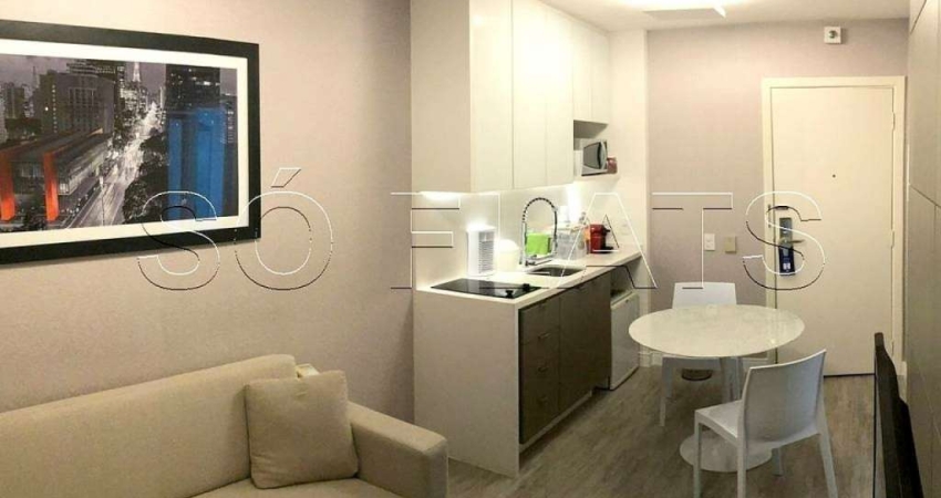 Flat Transamérica Bela Cintra disponível para venda com 27m² e 01 vaga de garagem